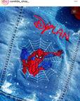 Giubbino Spiderman ricamato