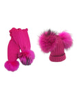 Completo cappello pon pon e sciarpa