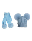 Completo cappello pon pon e sciarpa