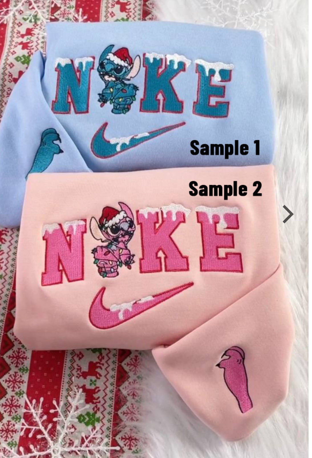 Felpa personalizzata stitch Natalizi