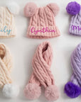 Completo cappello pon pon e sciarpa