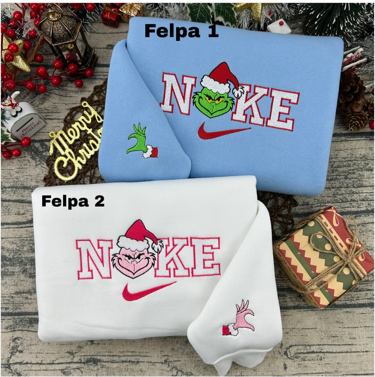 Felpa personalizzata Grinch natalizia