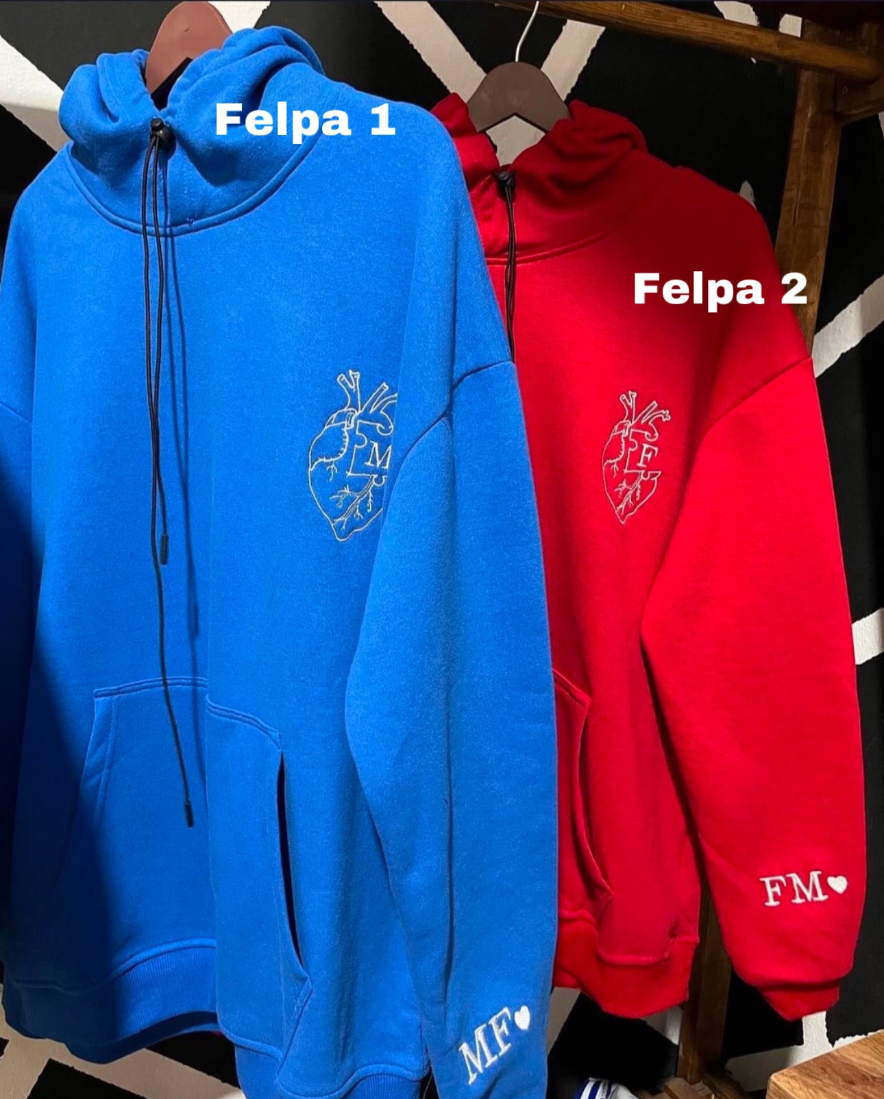 Felpa cuore anatomico con iniziale(aggiungi iniziale alle note