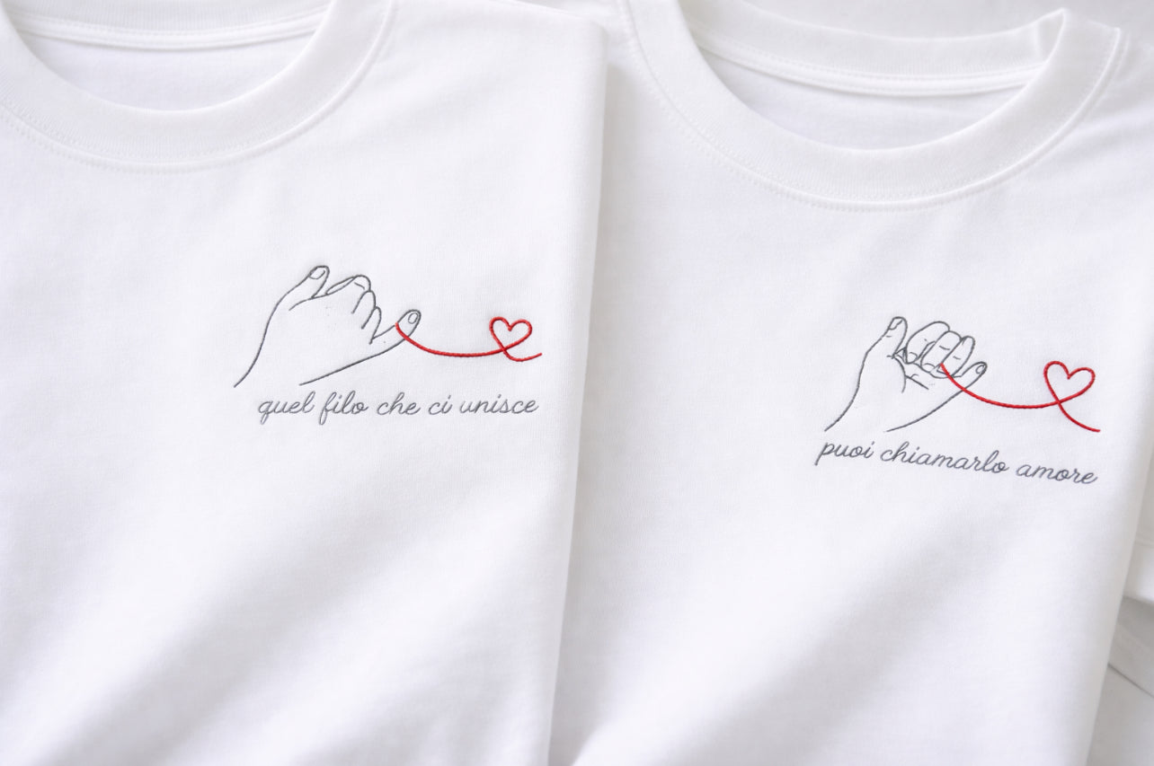 T-shirt coppia Filo Rosso