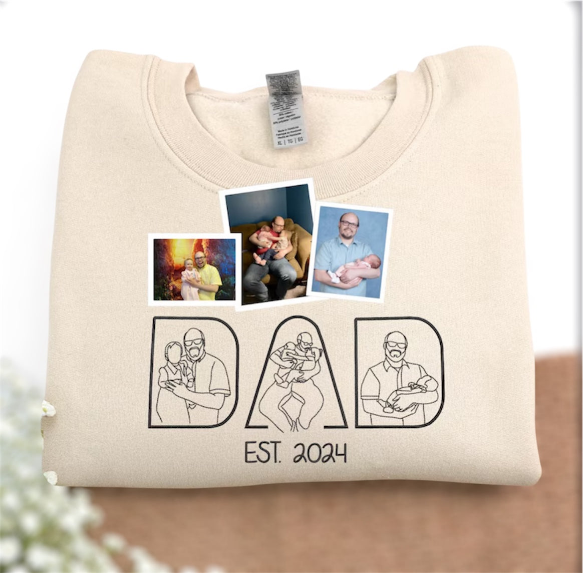 Felpa personalizzata  DAD con 3 foto