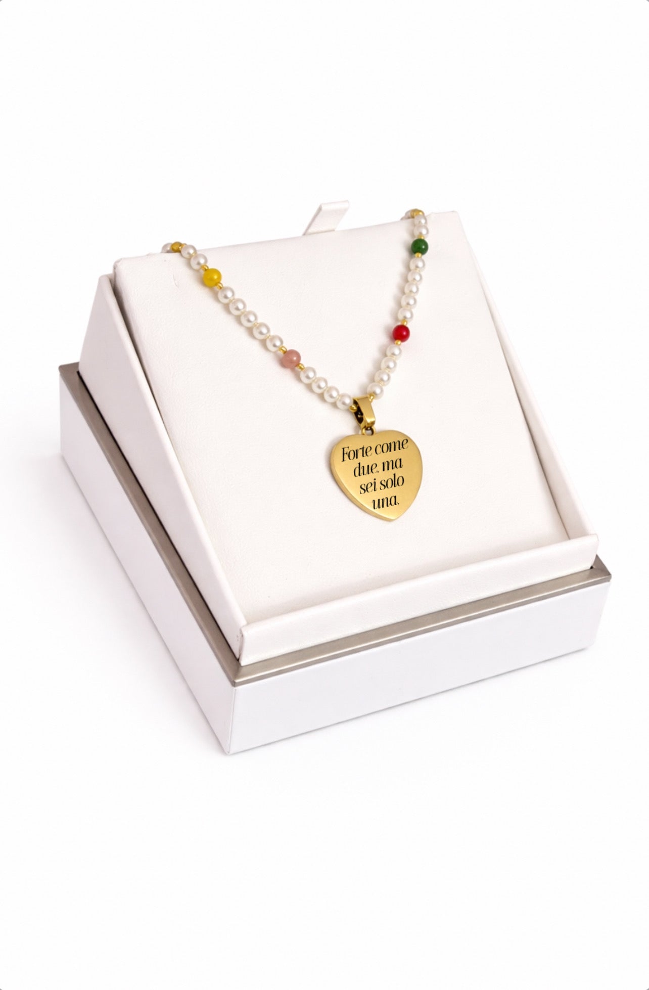Collana perle multicolor