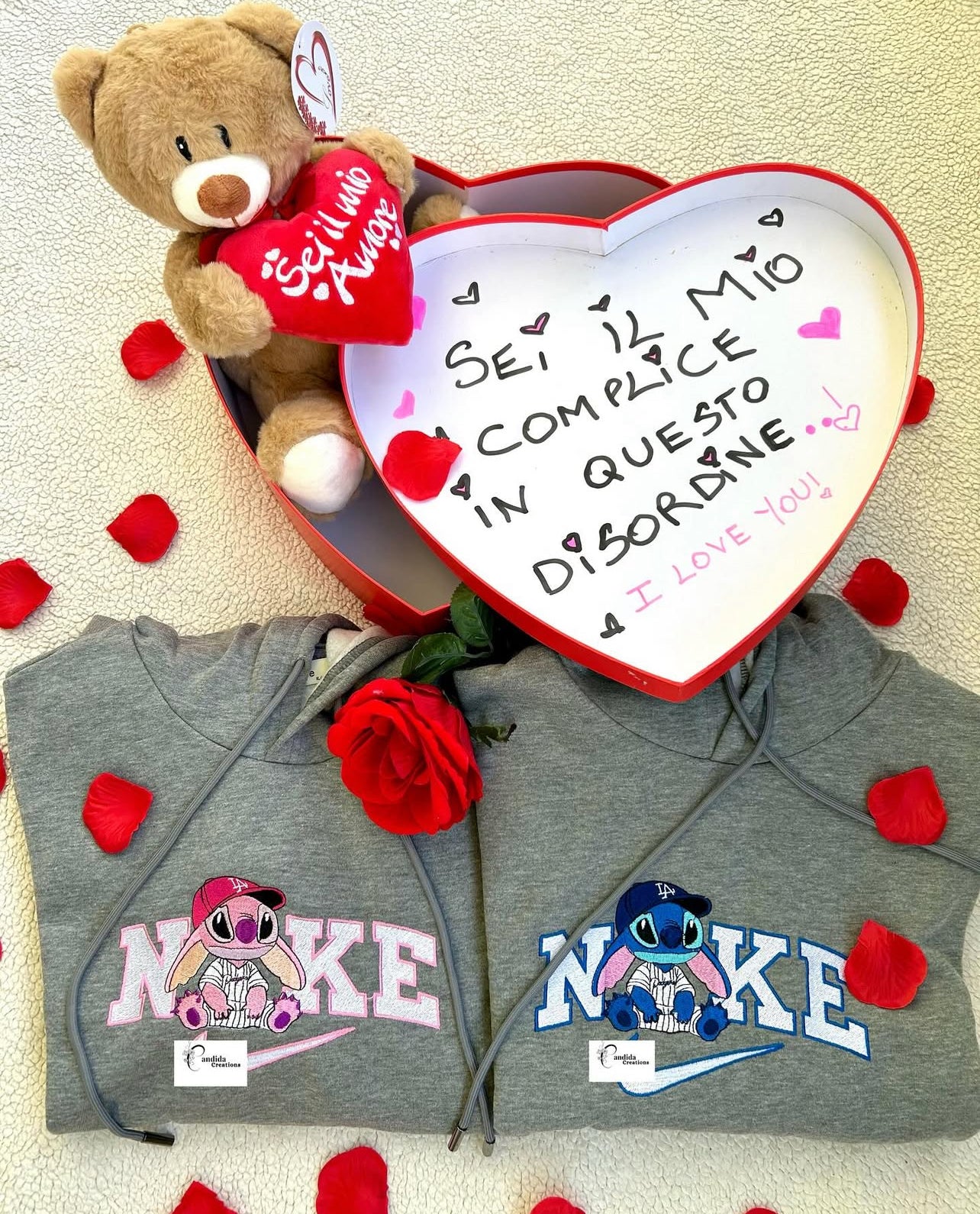 Felpa personalizzata stitch sportivo