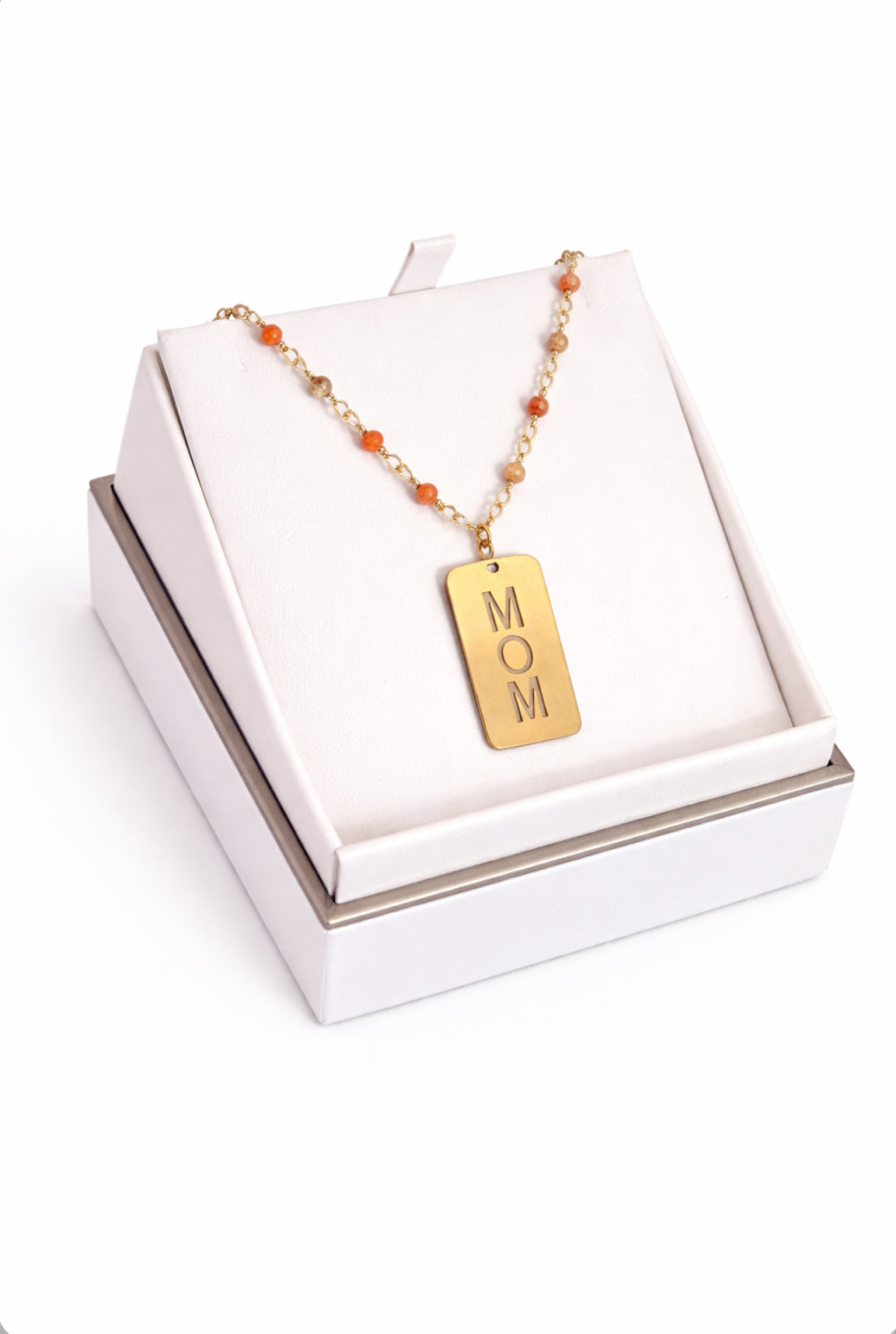 Collana perline arancio