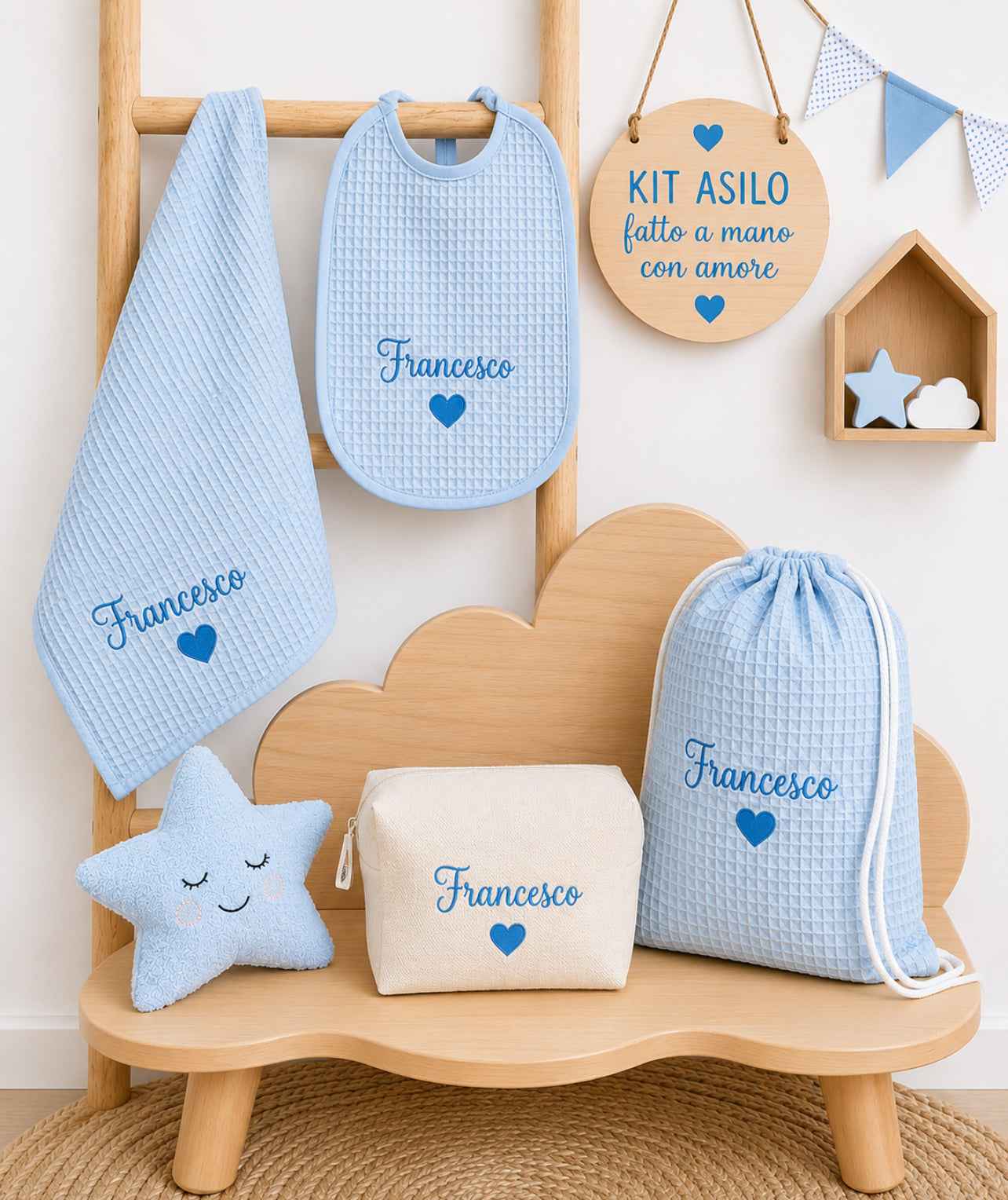 Kit asilo in tessuto nido d’ape