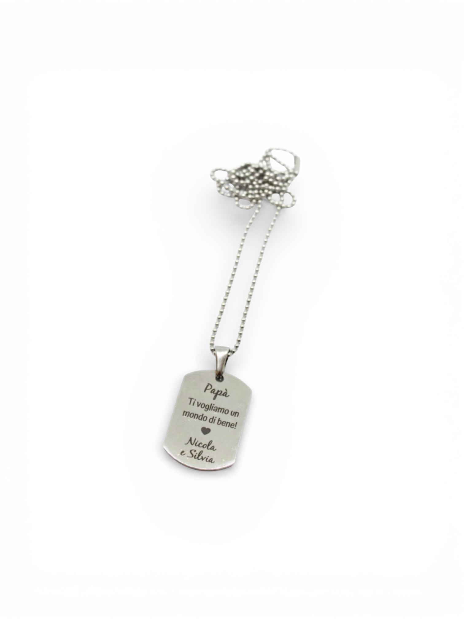 Collana medaglione con calligrafia