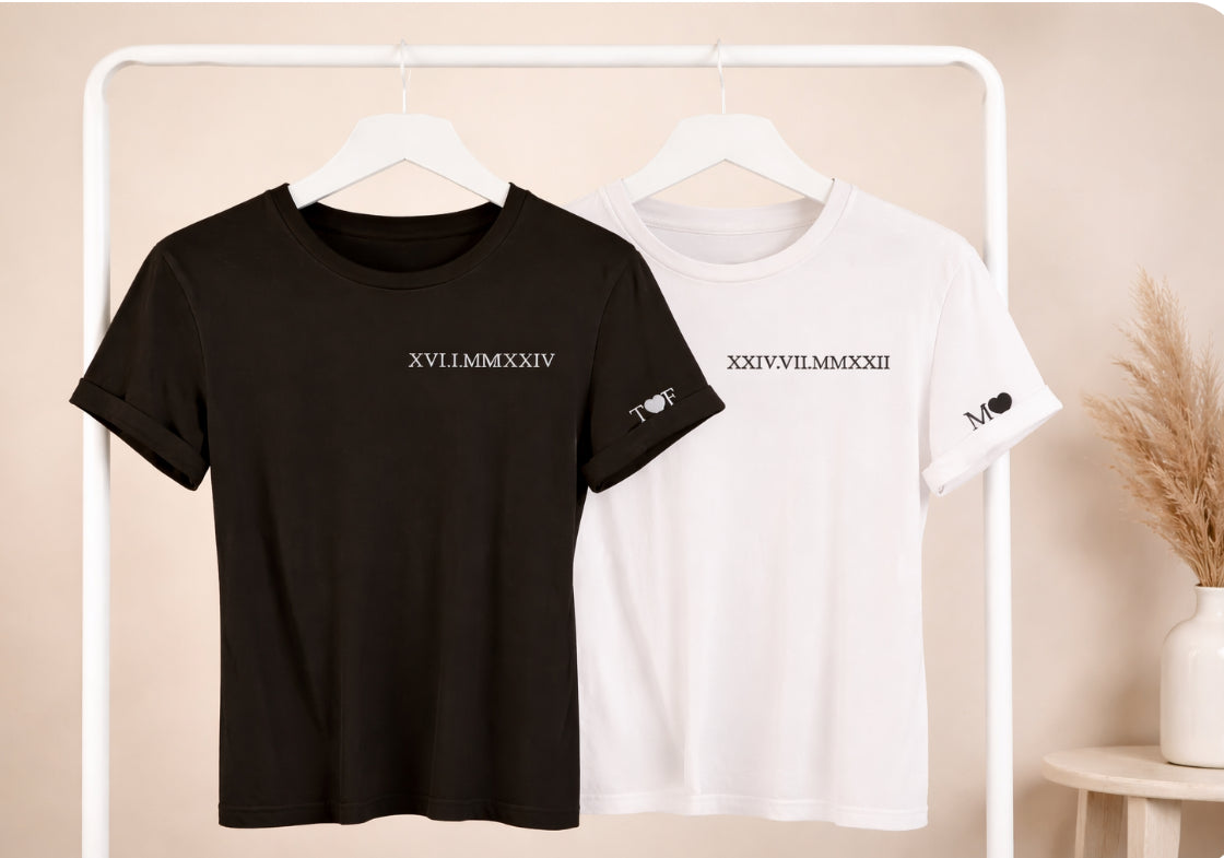 T-shirt coppia Data Fidanzamento