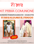 Set Kimono personalizzato con ciabatte, crea la tua frase.